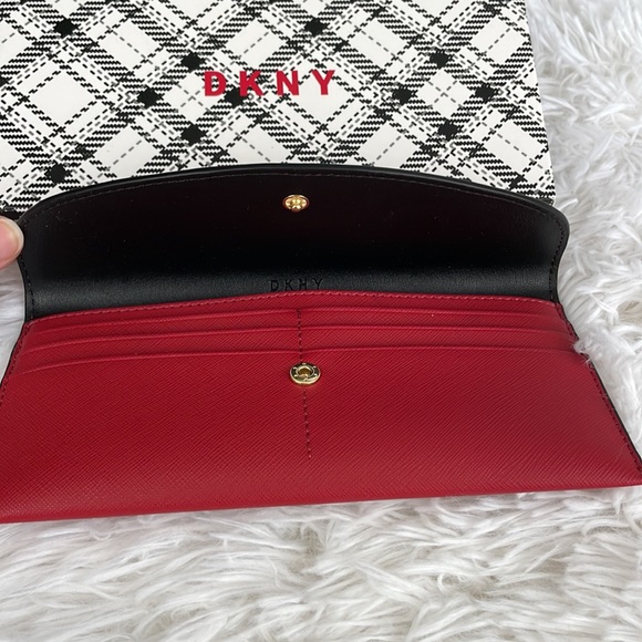 DKNY ~ Phoenix Flap Wallet ~ Bright Red ~ NWT! - Picture 4 of 11
